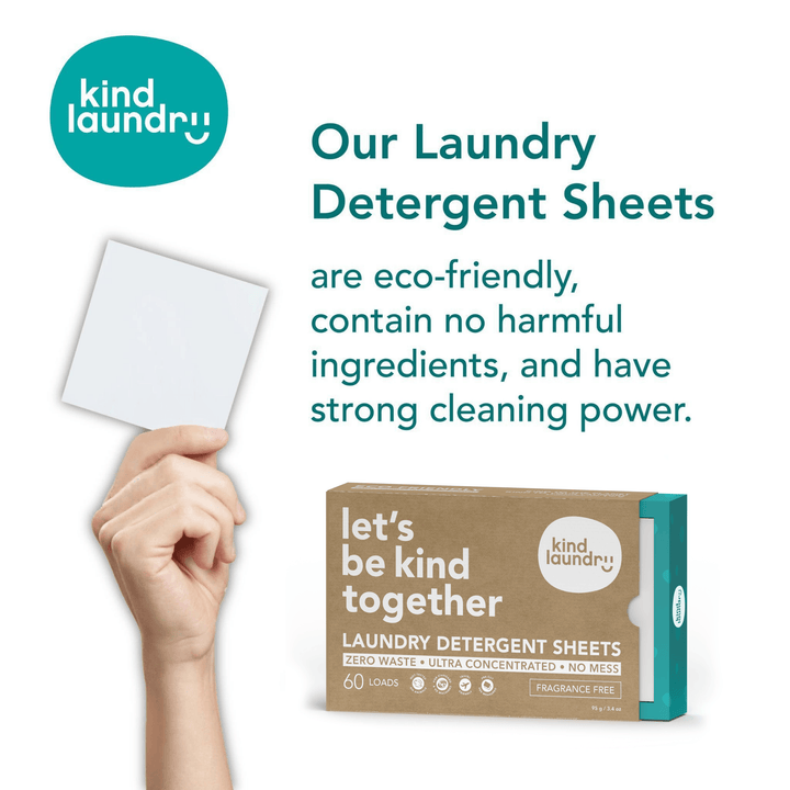 Eco-Friendly Laundry Detergent Sheets (60 loads) - Kind Laundry