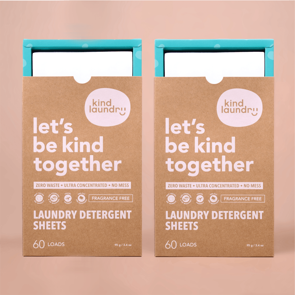 Kind Laundry Detergent Sheets - Fragrance Free (2 boxes) - Kind Laundry